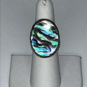 NWOT Sterling Silver & Abalone Designer Statement Ring by Samuel B. Bohemian